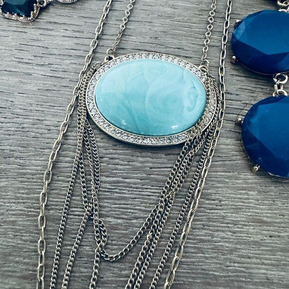 Blue Gold Necklace Bundle Lot Jewelry - Picture 6 of 7